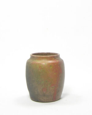 286 - vintage vaasje bruin - rood