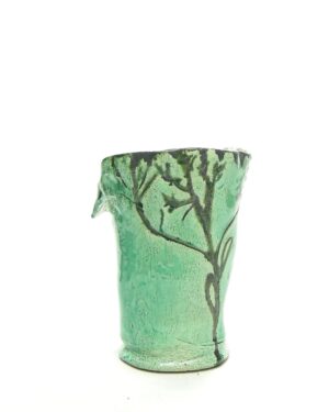 1258 - bloempot G.K. 1-1-90 groen