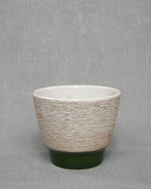 1352 - bloempot ADCO 21171 wit - bruin - groen