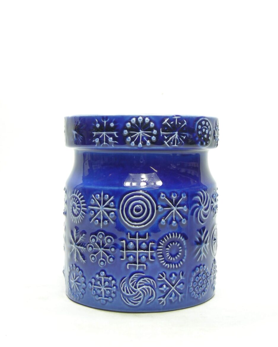 1424 - voorraadpot motief blauw