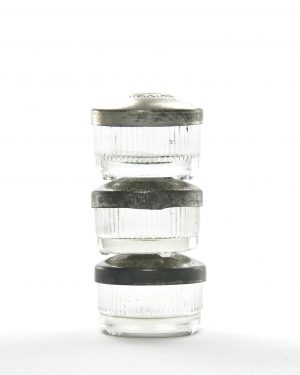 466 - Theelichtglas met deksel incl. waxinelichtje
