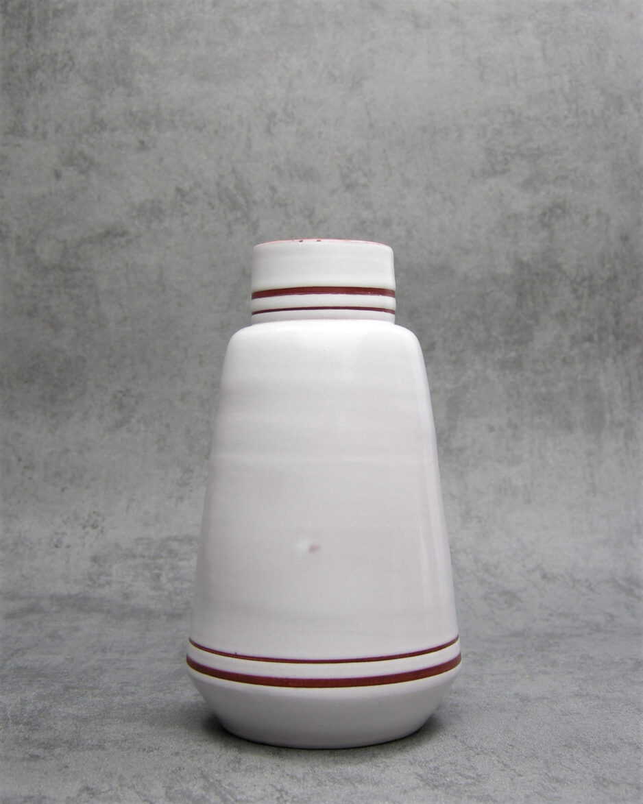 554 - vintage vaas met vis wit