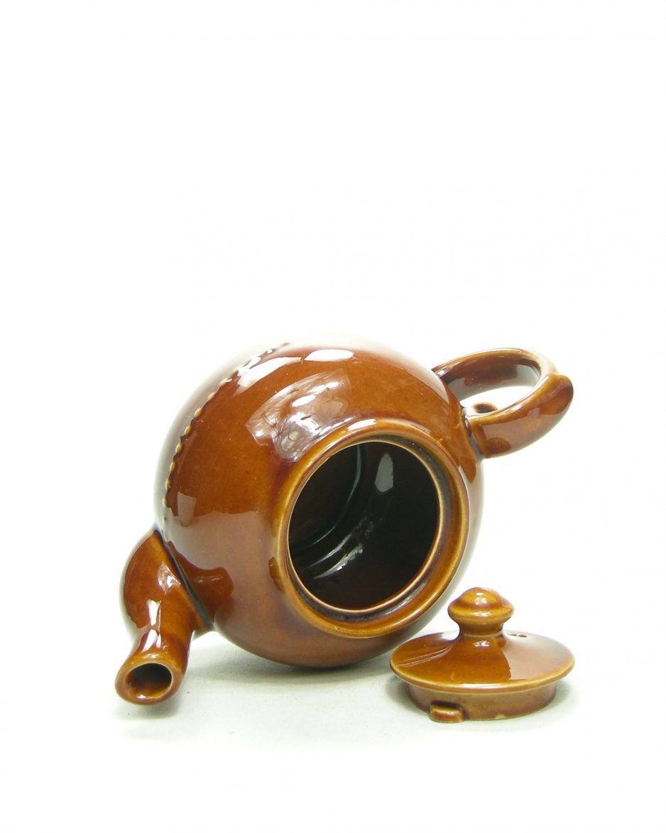 1194 - theepot Heisterholz keramik 0,5L bruin