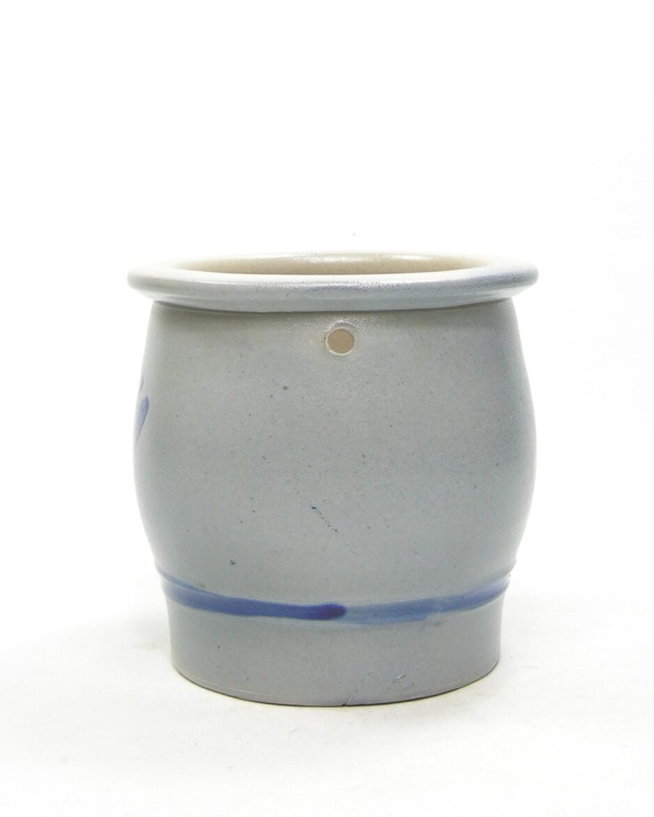 1199 - wand zoutpot Keuls aardewerk grijs - blauw