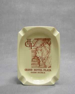 1229 - asbak Grand Hotel Plaxa Mebel P34 geel - bruin