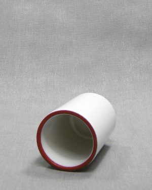 1291 – vaasje cilinder vorm wit