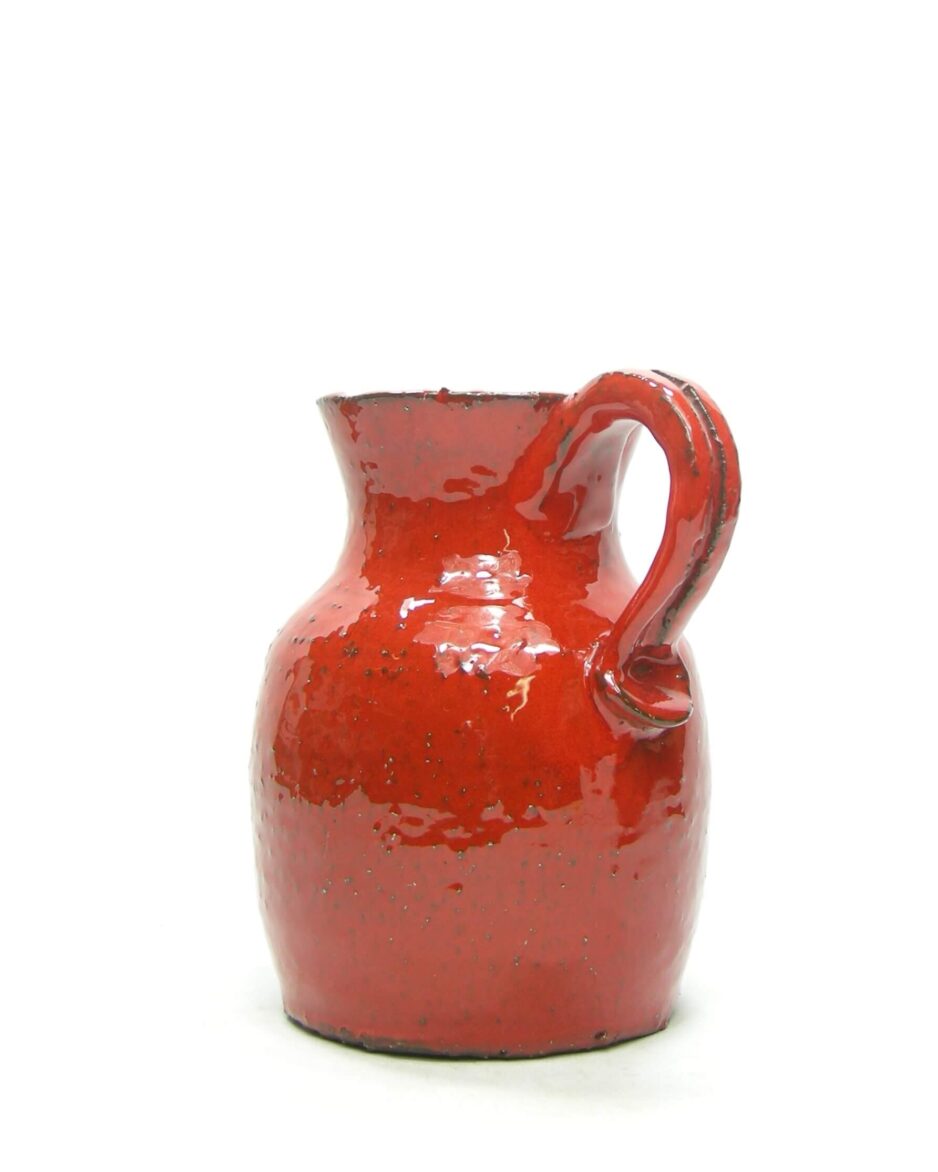 1433 - vaas - pitcher grof aardewerk rood