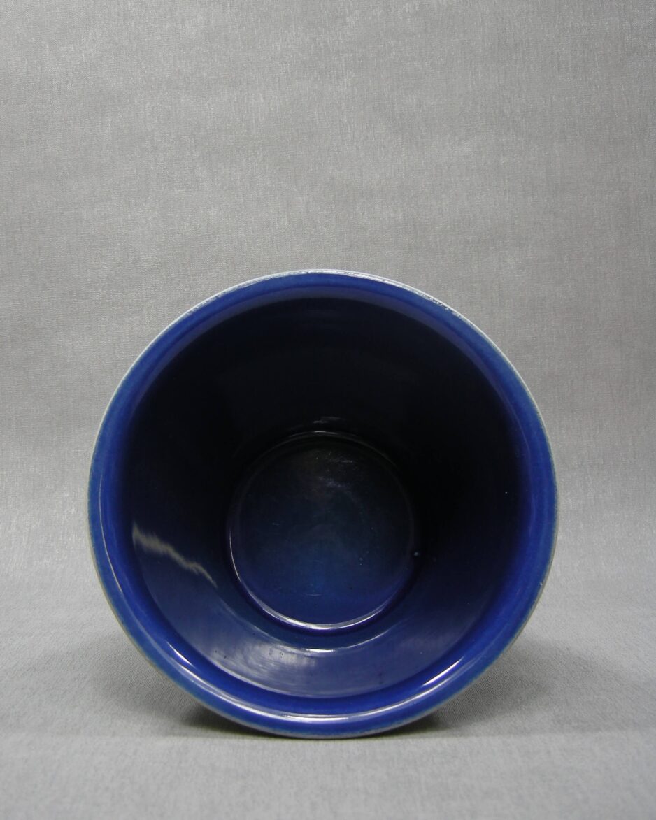 1501 - bloempot kikker Glasur Keramik Germany 2292-17 blauw - groen