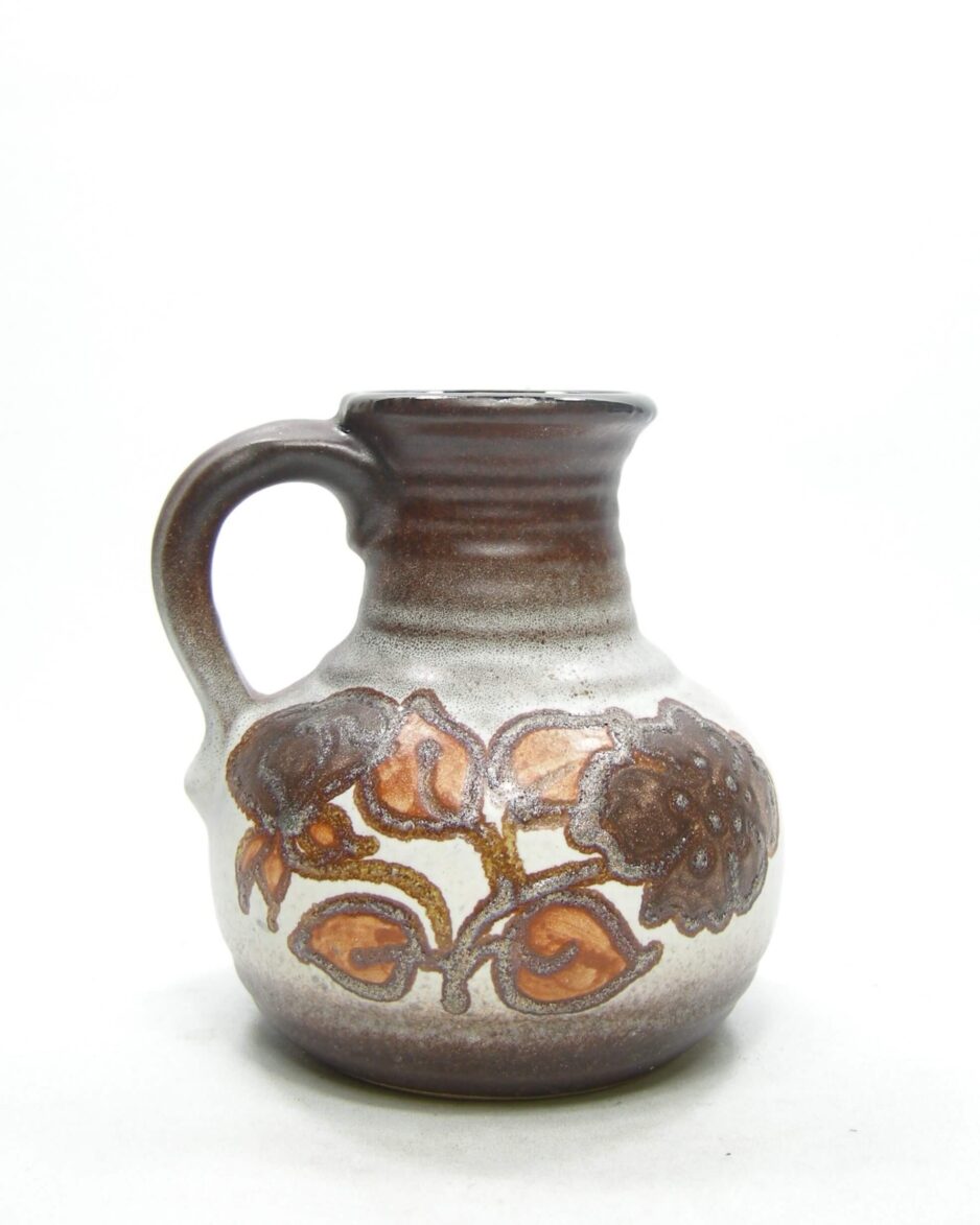 1593 - vintage vaas West Germany Bay keramik 631-14 bruin