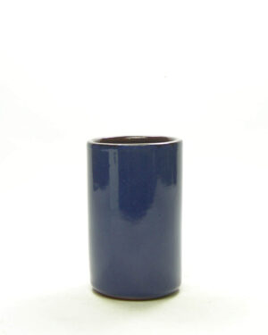1655 – vintage bloempotje-vaasje cilinder blauw