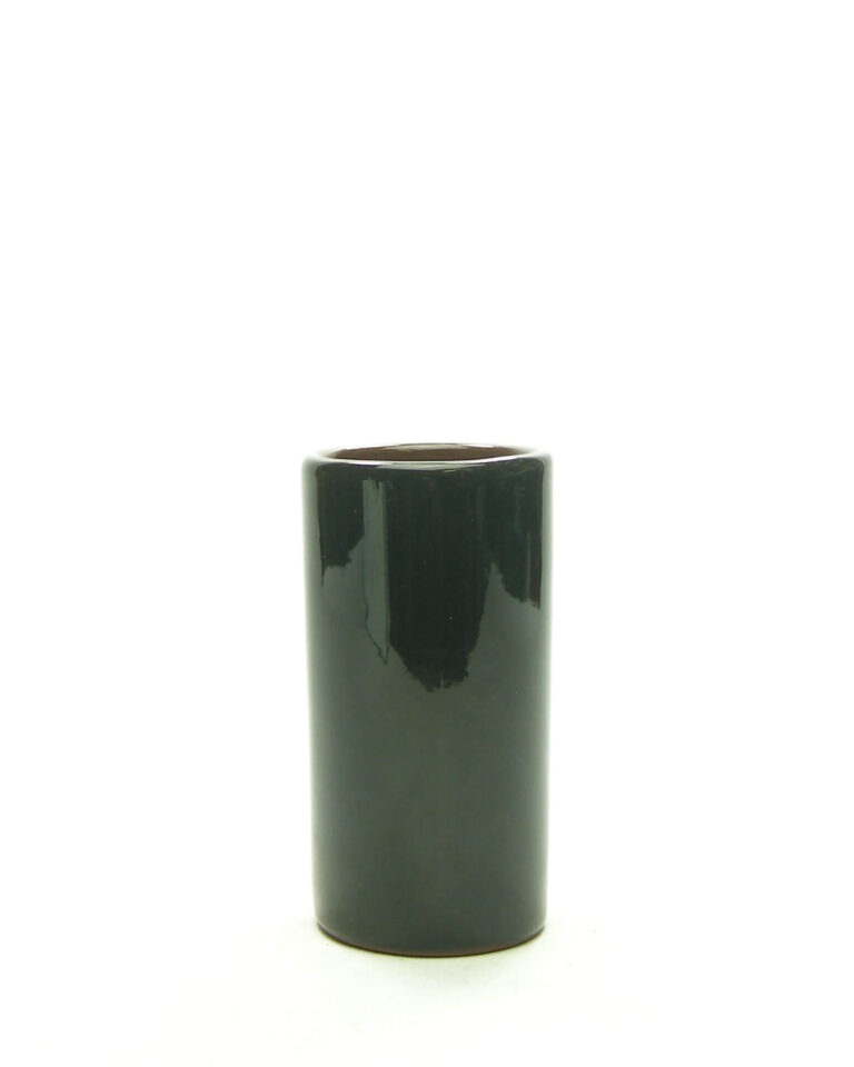 1658 – vintage bloempotje-vaasje cilinder zwart