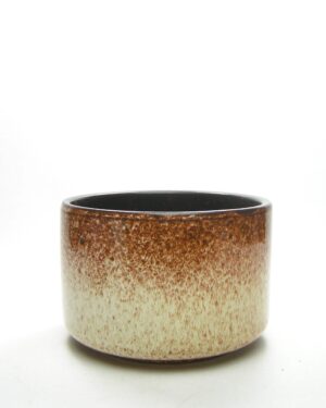 1663 - vintage bloempot 098 22 15 bruin