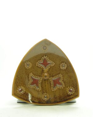 1666 - vintage wierrookbrander gesigneerd DR bruin