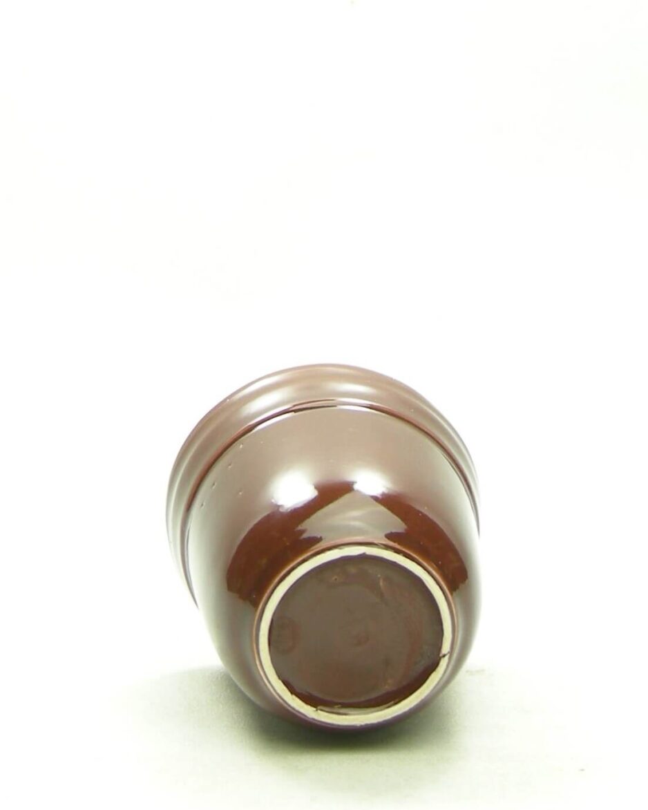 1695 - vintage mini bloempotje bruin
