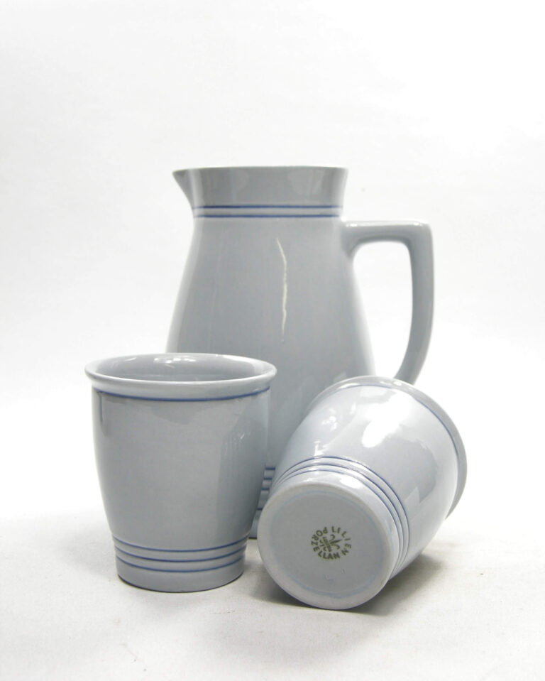 998 – Vintage pitcher Lilien Porzellan Pottery 0,5L & 2 kopjes