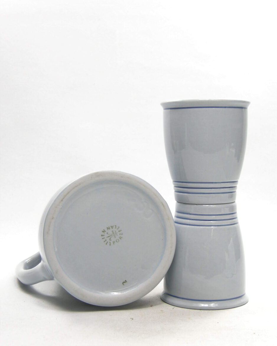 998 - Vintage pitcher Lilien Porzellan Pottery 0,5L & 2 kopjes