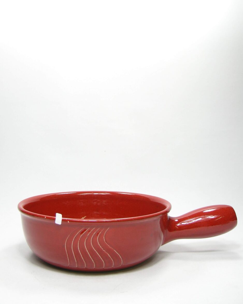 1760 - Keramische fonduepan LANDERT 22 rood jaren 60