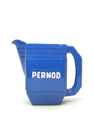 1768 - vintage pitcher PERNOD blauw - wit