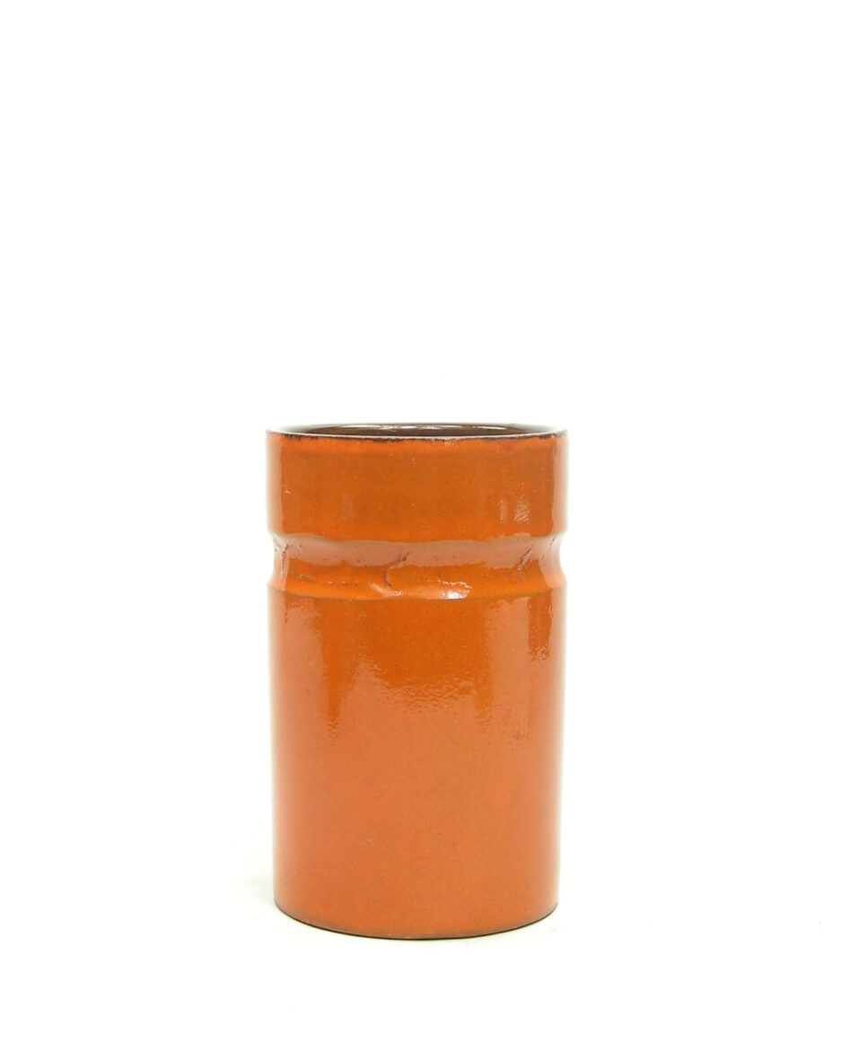 1778 - vintage bloempot cilinder oranje