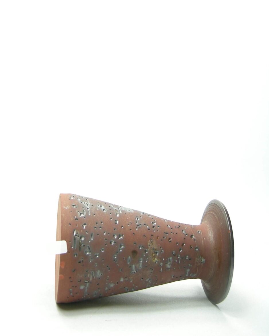 1796 - vintage vaasje Delfos Zoeterwoude Berkenbast zwart - bruin