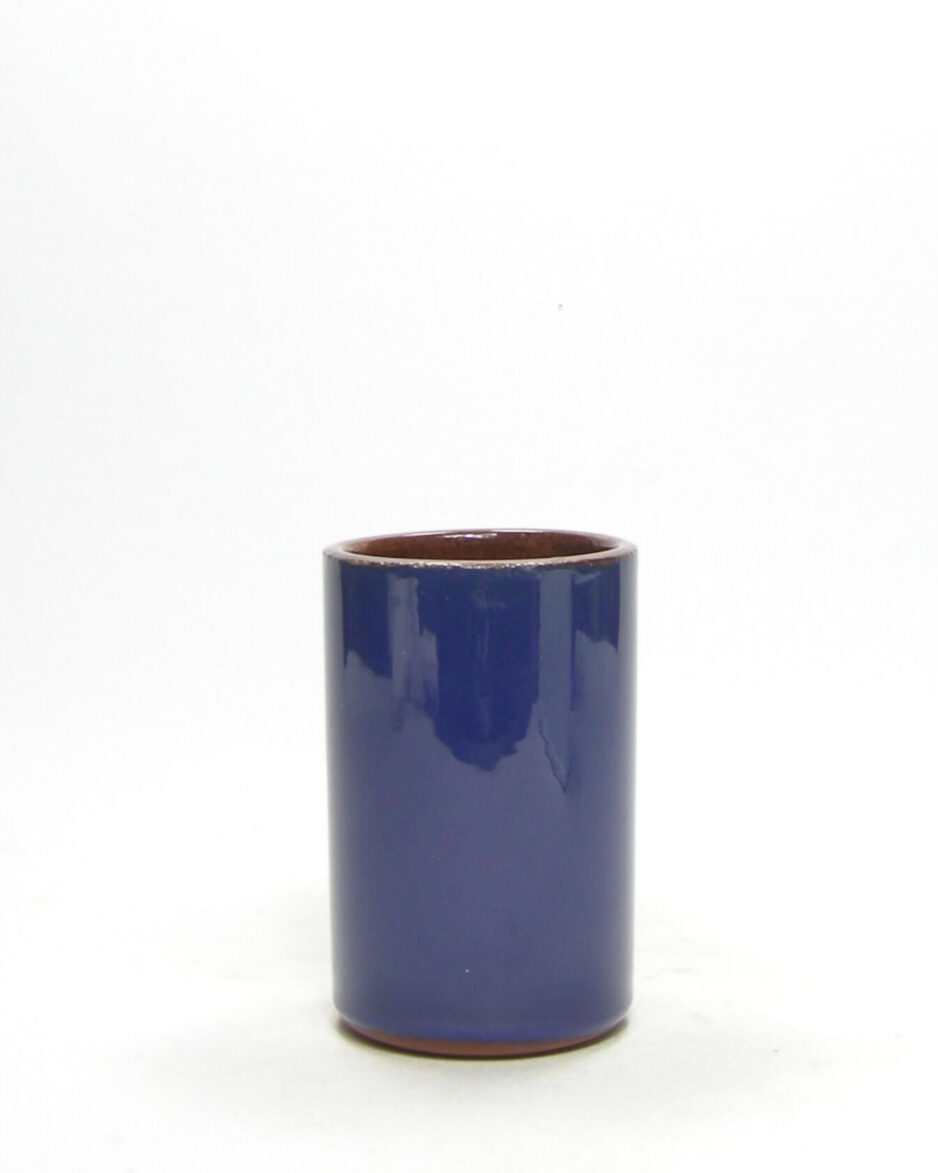 1803 - vintage bloempotje cilinder blauw