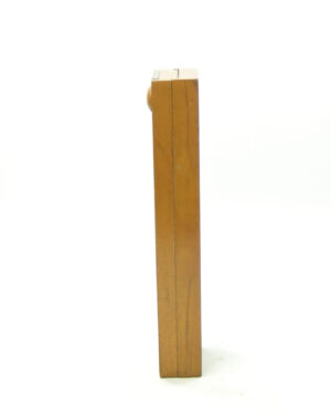 1832 – vintage houten pennen doosje bruin met bloemen