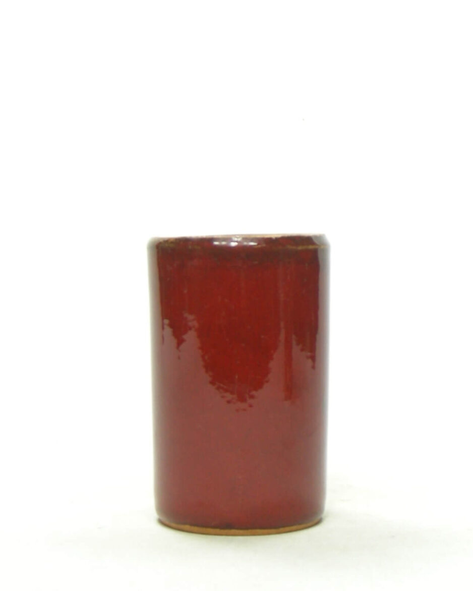 1868 - vintage bloempotje cilinder rood