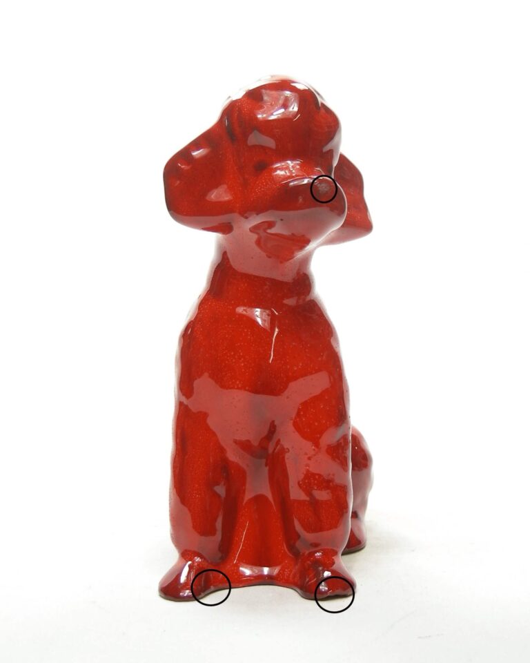 1867 – vintage beeldje hond rood