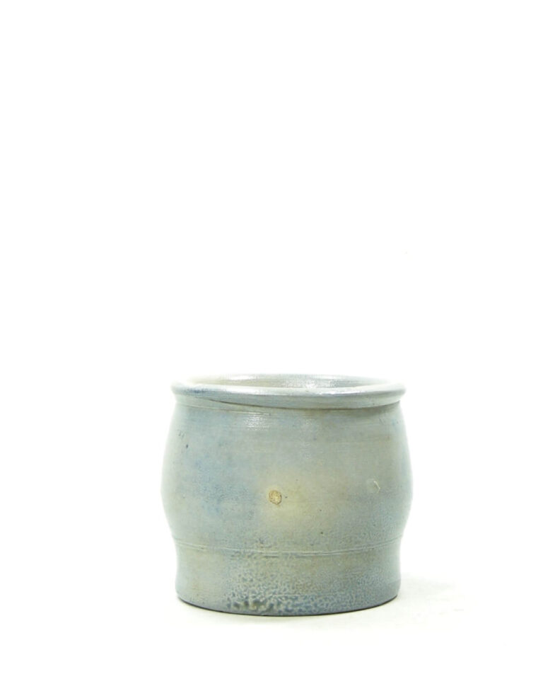 1892 – vintage bloempot Keuls Aardewerk grijs -blauw