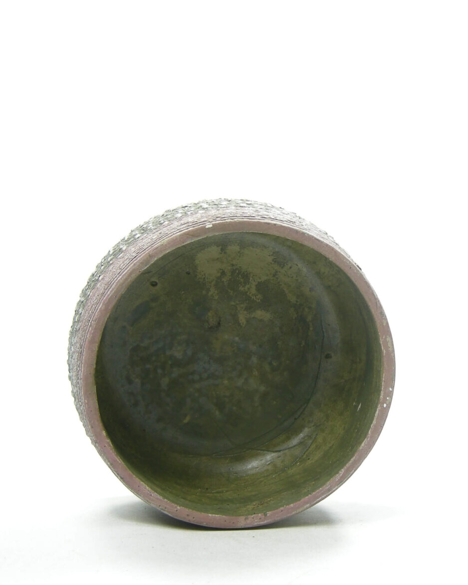 1907 - bloempot gespikkeld groen - bruin