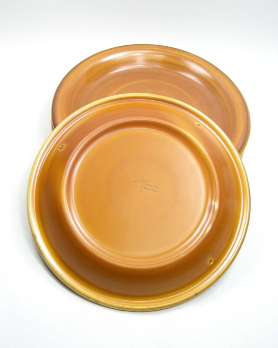 1915 - vintage borden St Clement France op stokjes gebakken bruin