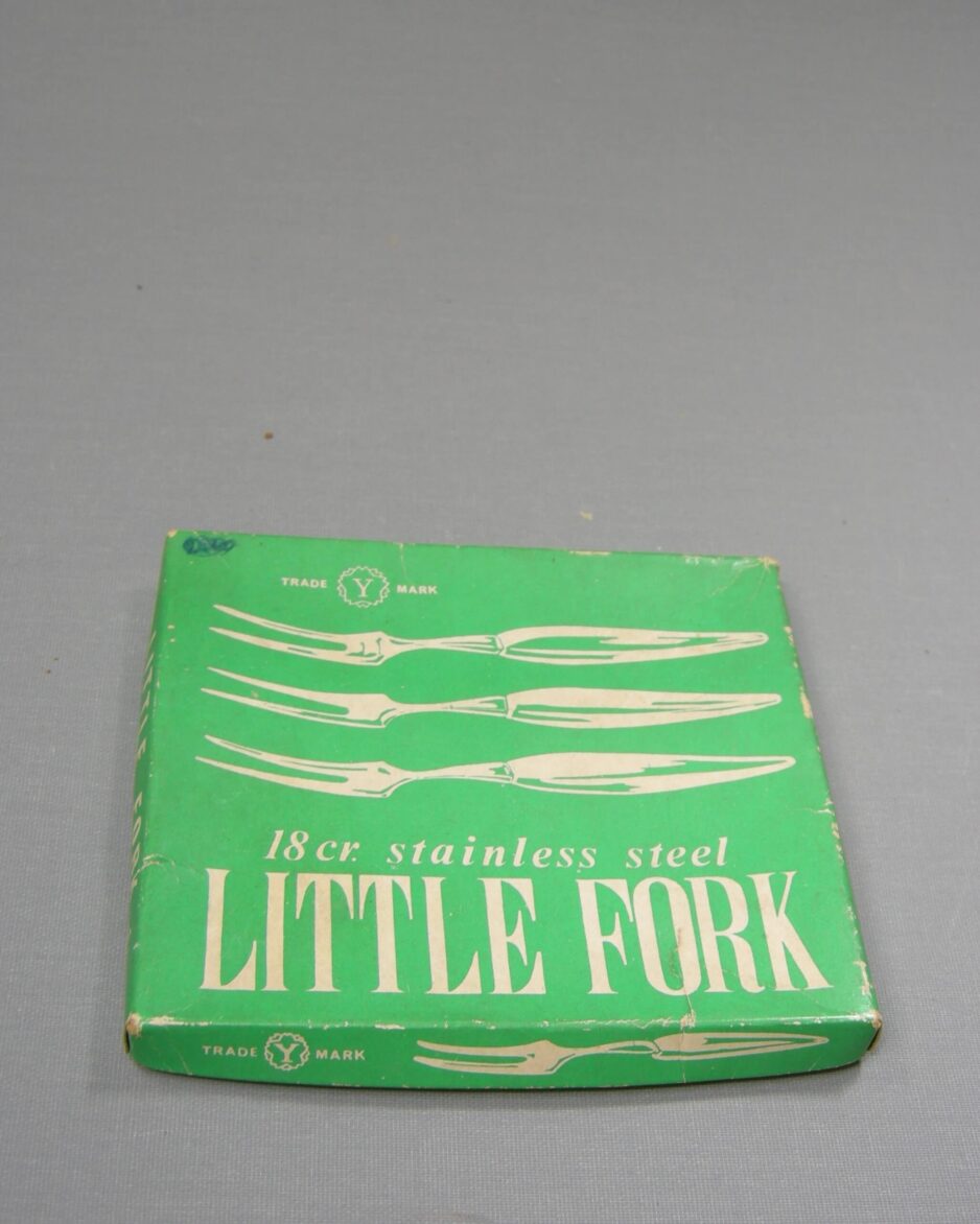 1981 - vintage vorkjes Little-Fork wit stainless steel