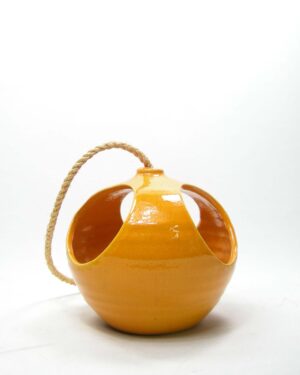 2002 – vintage hang bloempot globe oranje