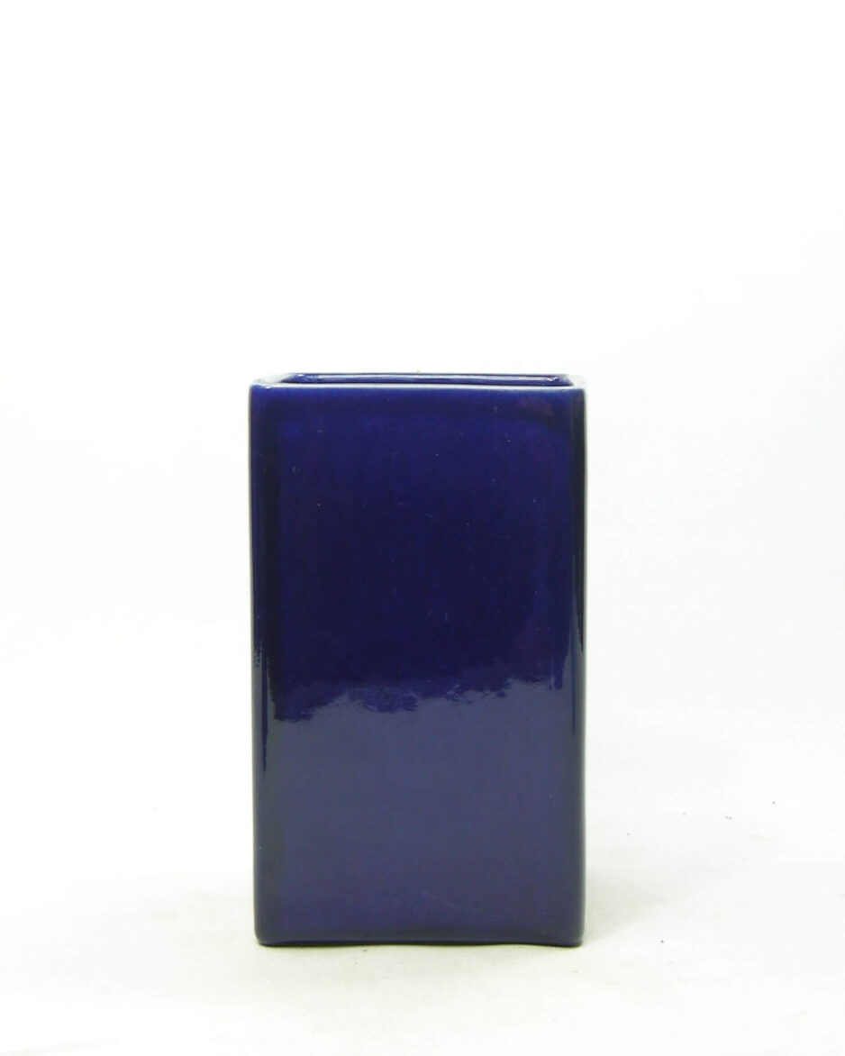 2003 - vintage bloempot H2 vierkant blauw