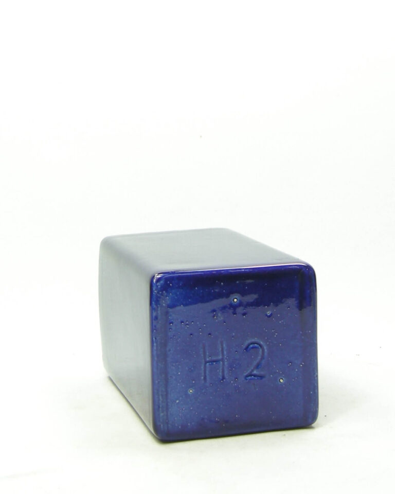 2003 – vintage bloempot H2 vierkant blauw