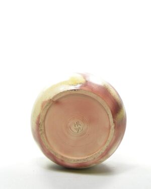 2022 – vintage bloempot gesigneerd HR95 beige – roze