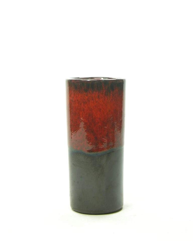 2023 – vintage bloempotje – vaasje Fat Lava rood – zwart