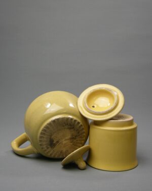 2074 – vintage koffiepot met los koffiefilter geel