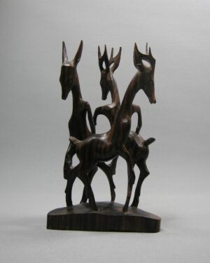 2428 - houtsnede 3 hertjes