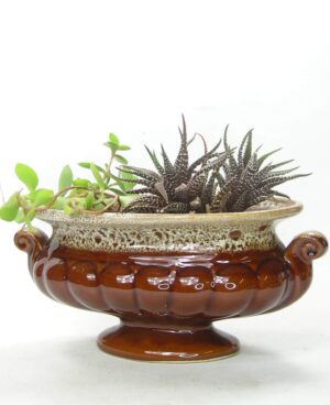 2516 - vintage bloempot - cactuspot fat lava
