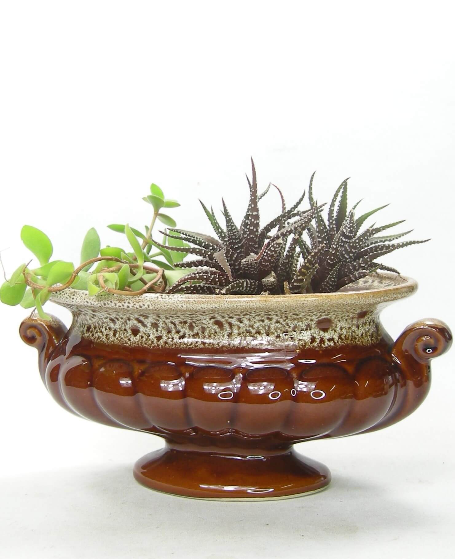 2516 - vintage bloempot - cactuspot fat lava