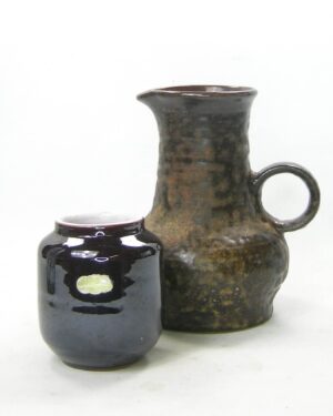 2527-2528- vintage vaas Steuler 661-15 en vaasje Delfos