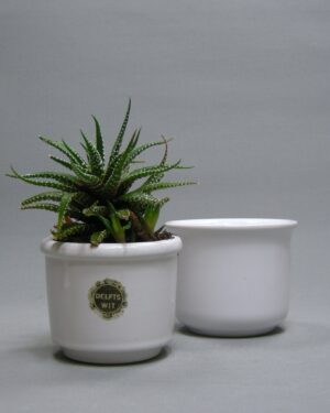 2644-2646- vintage bloempotje cilinder en Delfts wit