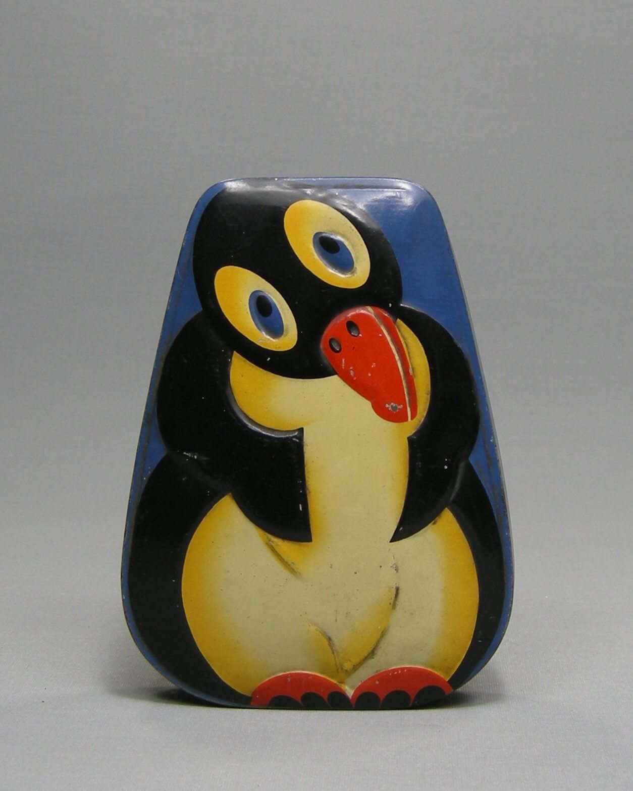 2744 - Vintage blik Verkade Zaandam pinguïn