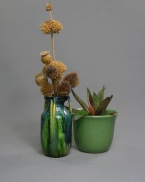 2804-2805 - vintage Vlaams vaasje en Bloempotje Erica