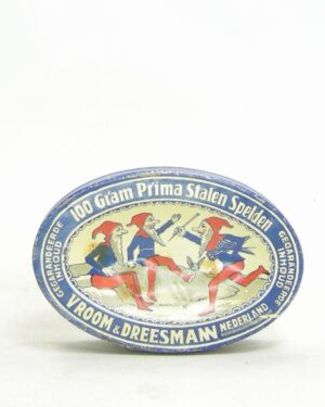 2914 - vintage Vroom & Dreesman speldenblikje litho kabouters